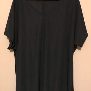 Women's Black V-Neck Top
